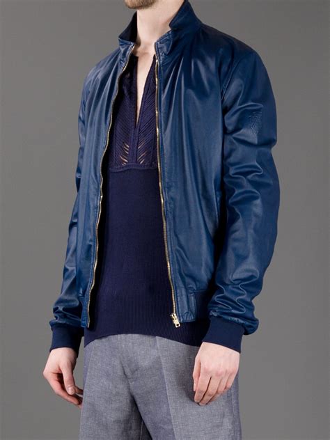 gucci blue suede|gucci leather jacket online.